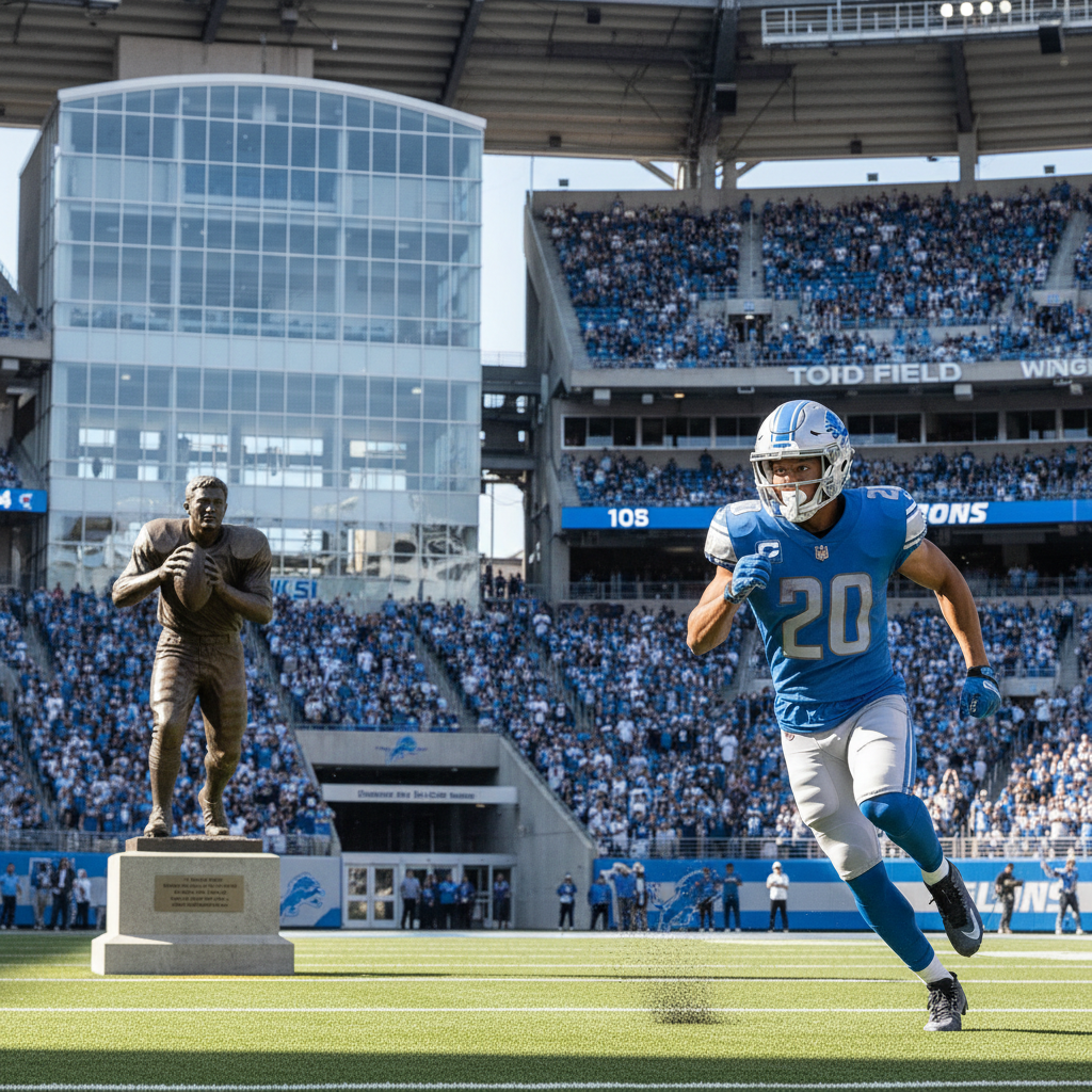 Jahmyr Gibbs Nears NFL Touchdown Record Set by Barry Sanders at Age 23