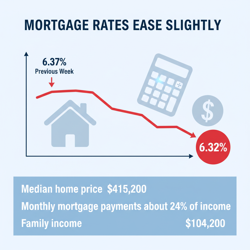 Mortgage Rates Dip to 6.32% Amid Economic Uncertainty and Housing Challenges